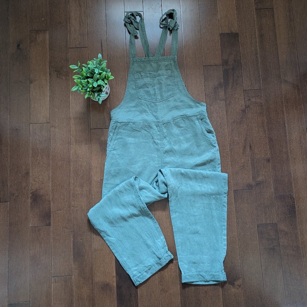 AERIE GREEN TIE  SHOULDER OVERALLS